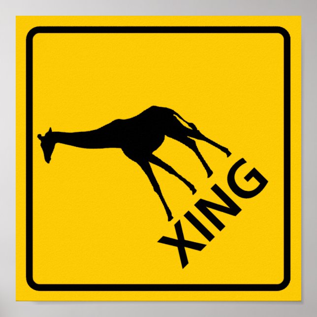 Poster SYMBOLE DE L'AUTOROUTE DU PASSAGE DE LA Giraffe (Devant)