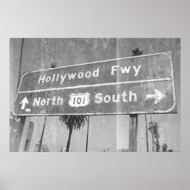 Poster Symbole de l'autoroute Hollywood (Devant)