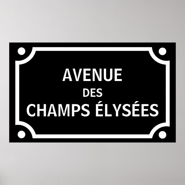 Poster Symbole de l'avenue des Champs-Elysées, Paris (Devant)