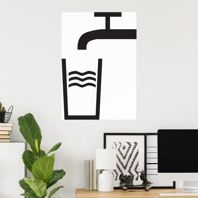 Poster Symbole de l'eau du robinet (Créateur téléchargé)
