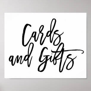 Poster Symbole de mariage avec lettres à la main chic Car