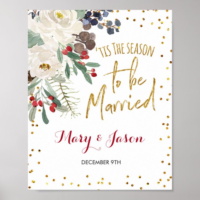 Poster Symbole de mariage d'hiver (Devant)
