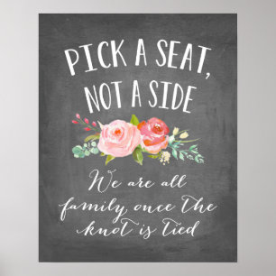 Poster Symbole de mariage du jardin rose   Choisissez Un 