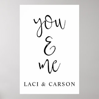 Poster Symbole de mariage personnalisé - Elégant accueil 