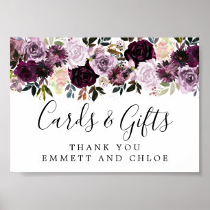 Poster Symbole de mariage rose violet