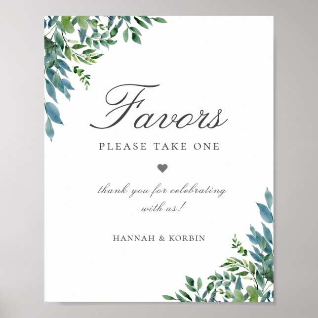 Poster Symbole de mariage Rustique Chic Forest Foliage Fa (Devant)