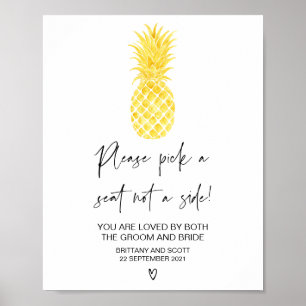 Poster Symbole de mariage tropical à la plage