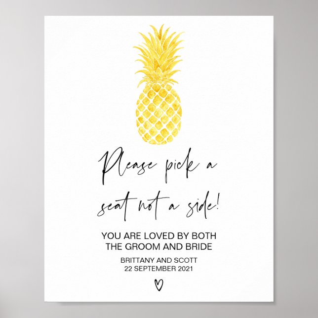 Poster Symbole de mariage tropical à la plage (Devant)