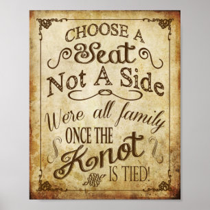 Poster Symbole de mariage vintage