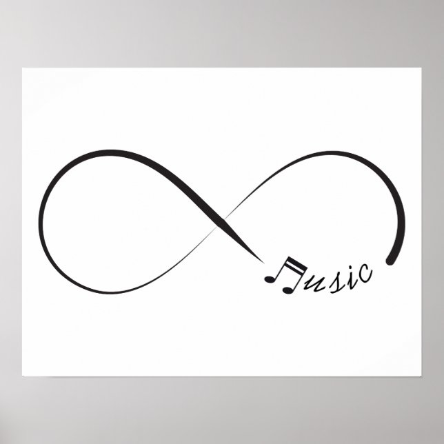 Poster Symbole de musique infini (Devant)