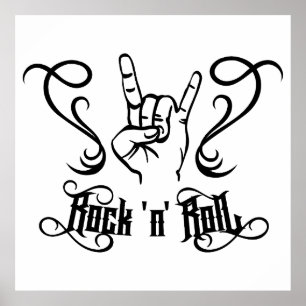 Poster Symbole de musique Rock 'n' Roll