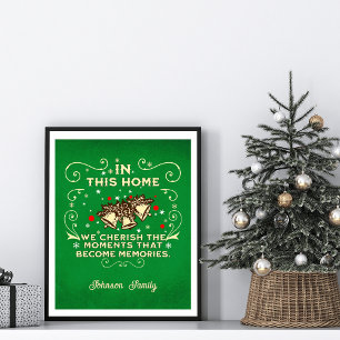 Poster Symbole de Noël de la famille "Chercher les moment