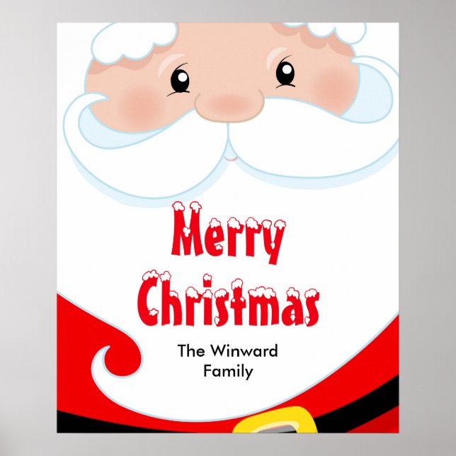 Poster Symbole de Noël du Père Noël (Devant)