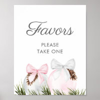 Symbole de Noël Fille Baby shower Faveurs Signer l