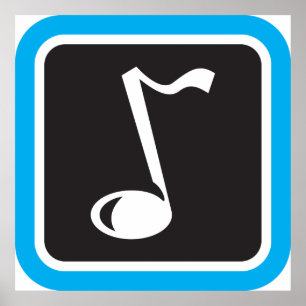 Poster Symbole de note musicale