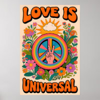 Symbole de paix des années 70 Pop Art