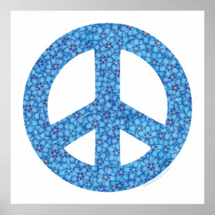 Poster Symbole de paix Flower Power