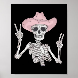 Poster SYMBOLE DE PAIX Squelette Casquette OCCIDENTAL Mex