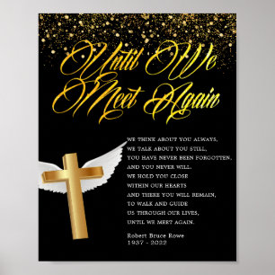 Poster Symbole de poème funéraire religieux