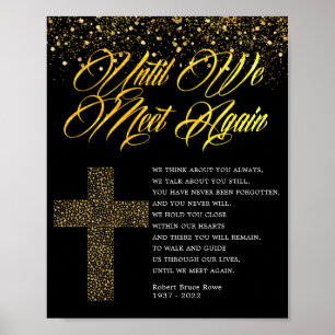 Poster Symbole de poème funéraire religieux