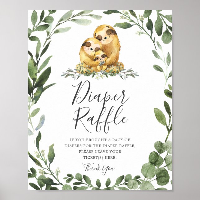 Poster Symbole de rabat de Baby shower de la famille Slot (Devant)