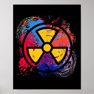 Poster Symbole de rayonnement de médecine nucléaire color