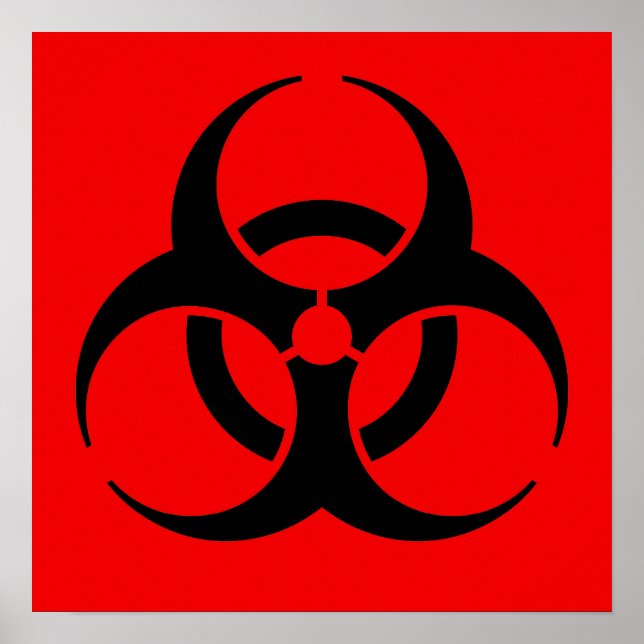 Poster Symbole de risque biologique (Devant)