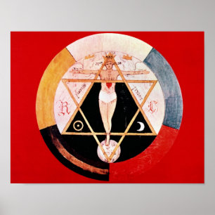 Poster Symbole de Rosicrucian de l'ordre hermétique