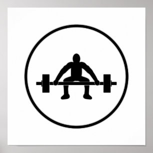 Poster Symbole de soulèvement du poids