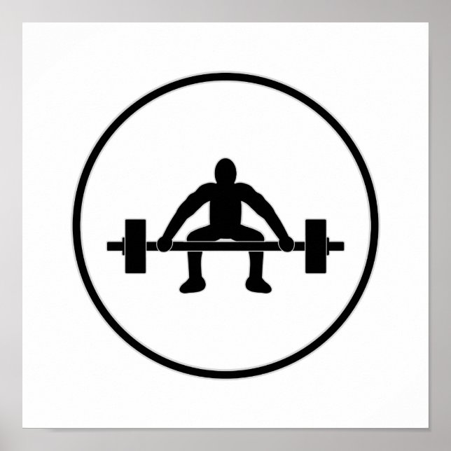 Poster Symbole de soulèvement du poids (Devant)