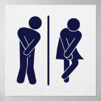 Symbole de toilettes amusant