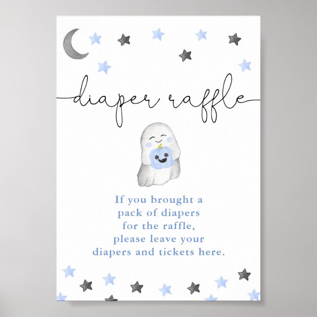 Poster Symbole de tombole de baby shower de la couche fan (Devant)