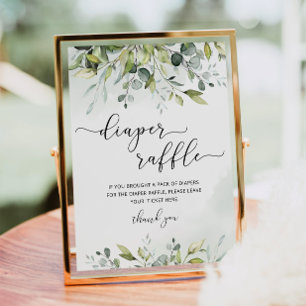 Poster Symbole de tombole de foliage eucalyptus