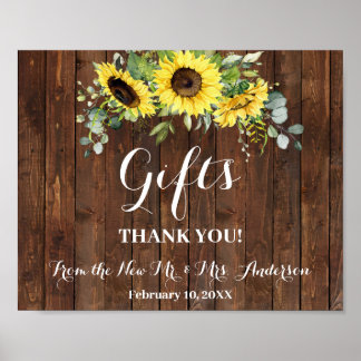 Poster Symbole de tournesol occidental Mariage de la Fête