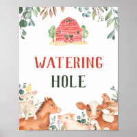 Symbole de trou d'eau pour animaux de ferme