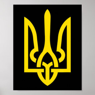 Poster Symbole de Tryzub Ukraine Ukraine Ukraine Patriot 
