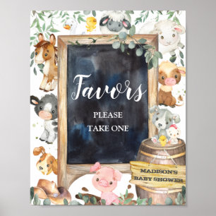 Poster Symbole des animaux de ferme Barnyard Greenery Fav