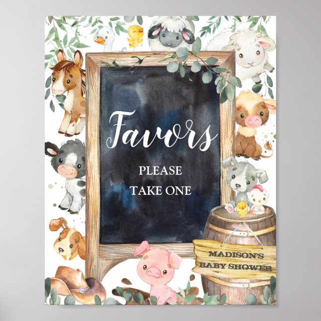 Poster Symbole des animaux de ferme Barnyard Greenery Fav (Devant)