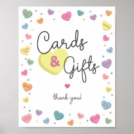 Poster Symbole des cartes-bonbons et des cadeaux