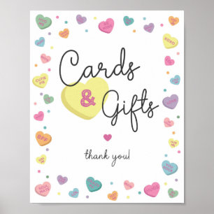 Poster Symbole des cartes-bonbons et des cadeaux