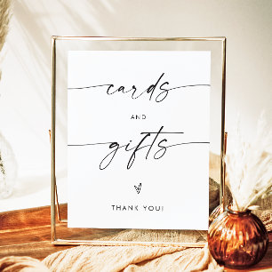 Poster Symbole des cartes de mariage et des cadeaux, des