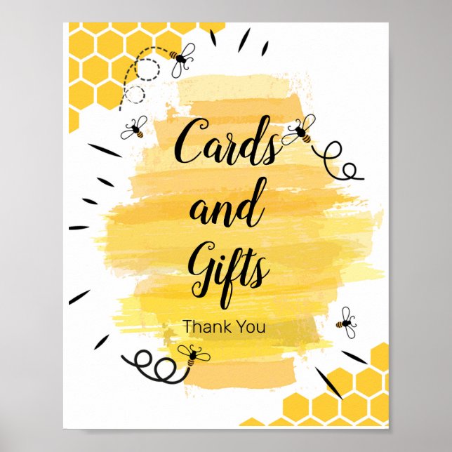 Poster Symbole des cartes et cadeaux Abeille (Devant)