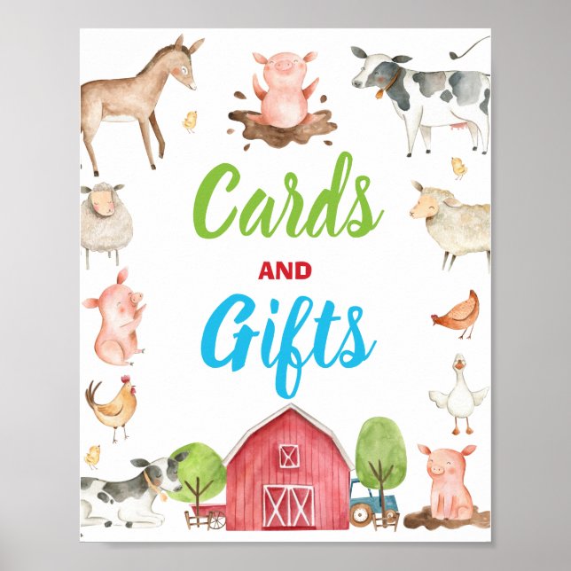 Poster Symbole des cartes et cadeaux de la ferme Barnyard (Devant)