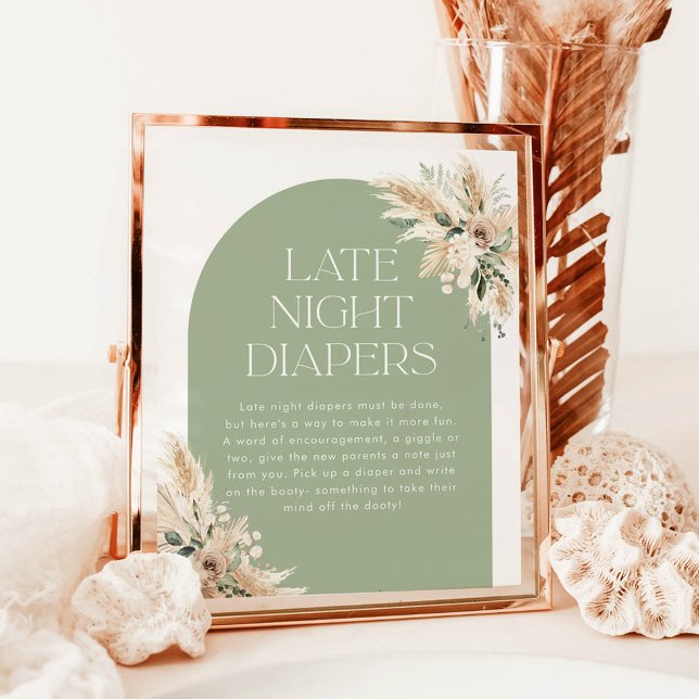Poster SYMBOLE DES DIAPORATIONS DE LA NUIT TARDIVE | Baby (Late Night Diapers Sign)