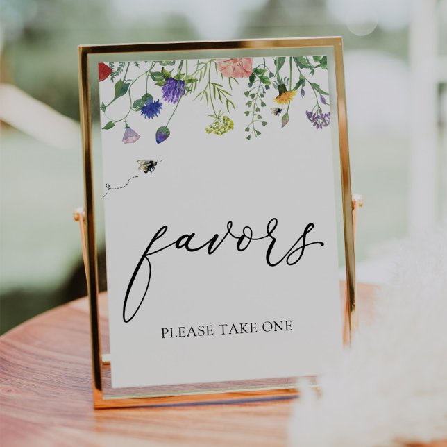 Poster Symbole des faveurs des abeilles fleurs sauvages e (Créateur téléchargé)