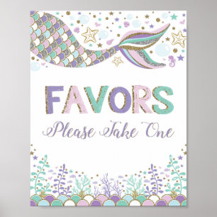 Poster Symbole des Favoris de sirène Barre de bonbons Déc