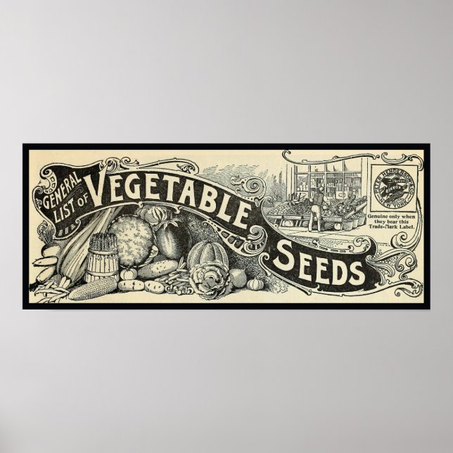 Poster Symbole des semences végétales 1894 (Devant)