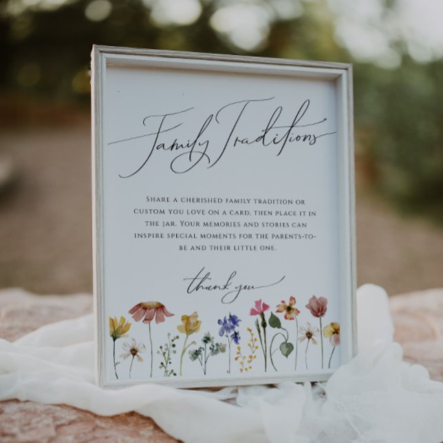 Poster Symbole des traditions de la famille Fleur sauvage (Créateur téléchargé)