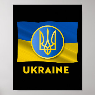 Poster Symbole d'État ukrainien - Drapeau de l'Ukraine