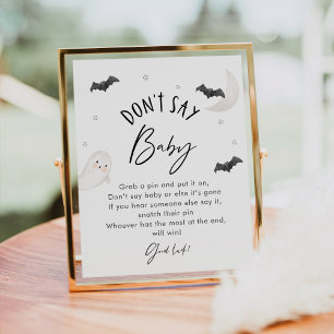 Poster SYMBOLE D'Halloween ne pas dire Baby Game